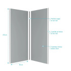 Pack 2 Panneaux muraux Silver 90x210cm + Profilés noir - WALL’IT Aurlane - PACP257