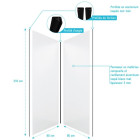 Bonde de receveur Ø90 mm - Capot blanc mat - Evacuation Horizontale Aurlane - FAC1140