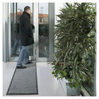 Paillasson gris clair pour porte d'entrée ou couloir à poils ras 60 x 180 cm