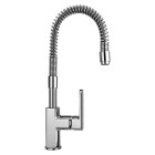 Paini - robinet ovo mitigeur evier  chrome avec bec a ressort orientable et douchette