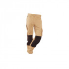 Pantalon de travail normé rica lewis - homme - taille 48 - multi poches - coupe droite - beige - mobilon