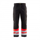 Pantalon haute visibilité multipoche blaklader classe 1 - Noir/Rouge Taille au choix