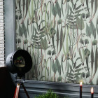 Papier peint botanique vert - HERBS++