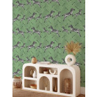 Papier peint de zèbre volant vert - ZEBRA FRECCE VERDE++