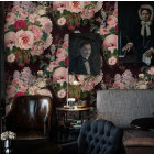 Papier peint floral en velours foncé - VELVET++