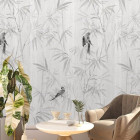 Papier peint japonais avec forêt de bambous - BAMBOO BW++