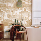 Papier peint paysage de cactus beige - CACTUS BEIGE++