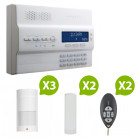 Alarme maison sans fil rtc+gsm - kit 4