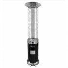 Parasol chauffant 13kw rondo noir à gaz flamme vive chauffage terrasse exterieur new design
