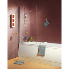 Pare-baignoire ancoswing, 1 volet pivotant en verre securit transparent 5mm