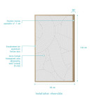 Pare baignoire pivotant 140x80 cm HINATA - Style Japandi courbes douces Aurlane - FAC1066