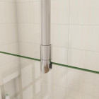 Paroi de douche à l'italienne 140 x 200 cm en verre anticalcaire 8 mm avec barre de maintien au plafond