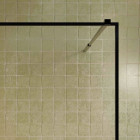 Paroi de douche 140x200cm - Verre anticalcaire - Encadrement Ultra-Fin - Finition Noir Mat - LEA Aurlane - FAC1121