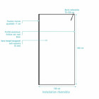 Paroi de douche 100x200cm - Verre anticalcaire - Encadrement Ultra-Fin - Finition Noir Mat - LEA Aurlane - FAC1119