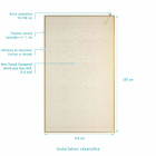 Paroi de douche 140x200 - Verre feuilleté avec tissu doré - Encadrement or brossé - COUTURE Aurlane - FAC1088