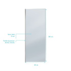 Paroi de douche 80x200cm - Verre trempé fumé 8mm - Profilé chrome - FREEDOM 2 SMOKED Aurlane - FAC232