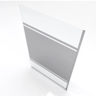 Paroi de douche a l’italienne 120x200cm avec bande effet miroir - Verre transparent 8m Aurlane - FAC243