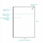 Paroi de douche 120x200cm - Verre anticalcaire - Encadrement Ultra-Fin - Finition Noir Mat - LEA Aurlane - FAC1120