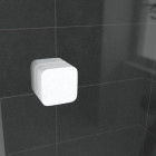 Paroi porte de douche 1/4 cercle blanc 90x90cm de largeur - Verre transparent - WHITY ROUND Aurlane - FAC491