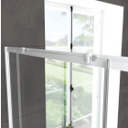 Paroi porte de douche coulissante blanc 100x185cm extensible - WHITY slide 100 Aurlane - FAC493