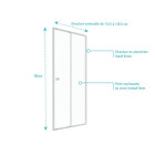Paroi porte de douche coulissante blanc 120x185cm extensible - WHITY Slide 120 Aurlane - FAC494
