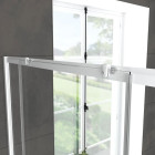Paroi porte de douche coulissante blanc 140x185cm extensible - WHITY SLIDE 140 Aurlane - FAC497