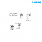 Patère à led philips teqno aluminium 1x7.5w