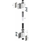 Paumelle à clamer pour porte d'entrée type velox top jeu de 17 mm gorge de 25 x 21 mm blanc technal