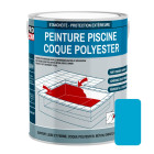 Peinture piscine coque polyester, béton, peinture piscine polyuréthane étanche et souple, haut de gamme procom - Couleur et conditionnement au choix