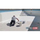 Peinture piscine béton, peinture polyuréthane pour piscine et bassin, étanche et souple, béton, enduit, ciment  procom - Couleur et conditionnement au choix