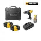 Perceuse à percussion peugeot energydrill-18vp40 - 2 batteries 18v 4.0 ah - 1 chargeur 250316