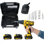 Perceuse visseuse ss fil vito 14,4 v 3 batteries lithium 2.0ah chargeur rapide led indicateur de charge