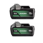 Perceuse à percussion 18V - HIKOKI - 2 batteries 18 V 5 Ah BSL1850MA + coffret - DV18DEWJZ