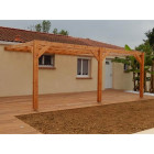 Pergolas adossee , 600cmx450cm, bois douglas francais, carport-auvent- abri terrasse, cpbf-pergomur600x450