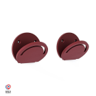 Lot de 2 patères DECO-GEM en acier Perle, 1 crochet par patère, L.5.6 x P.4.24 x H.5.3 cm