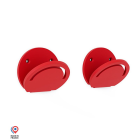 Lot de 2 patères DECO-GEM en acier Perle, 1 crochet par patère, L.5.6 x P.4.24 x H.5.3 cm
