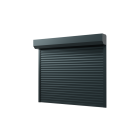 Porte de garage gris anthracite à enroulement lames de 75mm - pose sous linteau intérieur - Dimension au choix