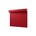 Porte de garage rouge pourpre à enroulement lames de 75mm - pose sous linteau intérieur - Dimension au choix