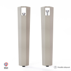 Lot de 2 pieds d'angle DECO-GEM pour table basse en acier Saphir, H.43 cm