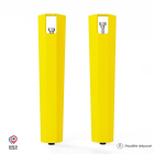 Lot de 2 pieds d'angle DECO-GEM pour table basse en acier Saphir, H.43 cm