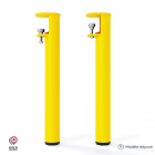 Lot de 2 pieds cylindriques DECO-GEM pour table basse en acier à vis-étau Topaze, H.43 cm