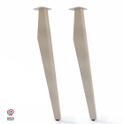 Lot de 2 pieds profilés DECO-GEM pour table basse en acier à visser Opale, H.71 cm