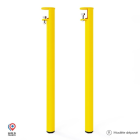 Lot de 2 pieds cylindriques DECO-GEM pour table basse en acier à vis-étau Topaze, H.75 cm