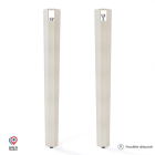 Lot de 2 pieds d'angle DECO-GEM pour table haute en acier Saphir, H.90 cm