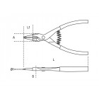 Pince pour circlips extérieurs L=140mm à becs droits BETA 010360014
