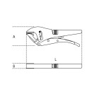 Pince-étau à becs courts L=220mm BETA 010500022