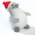 Pingouin madagascar avec bonnet 14cm