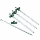 Lot de 4 piquets avec tête à crochet longs de 25 cm