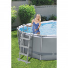 Piscine hors sol 427 x 250 x 100 cm bestway ovale power steel™ duraplus™ piscine tubulaire couleur grise