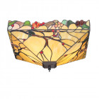 Plafonnier 2 ampoules arbois, verre et métal